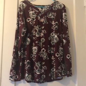 Long sleeve floral shirt
